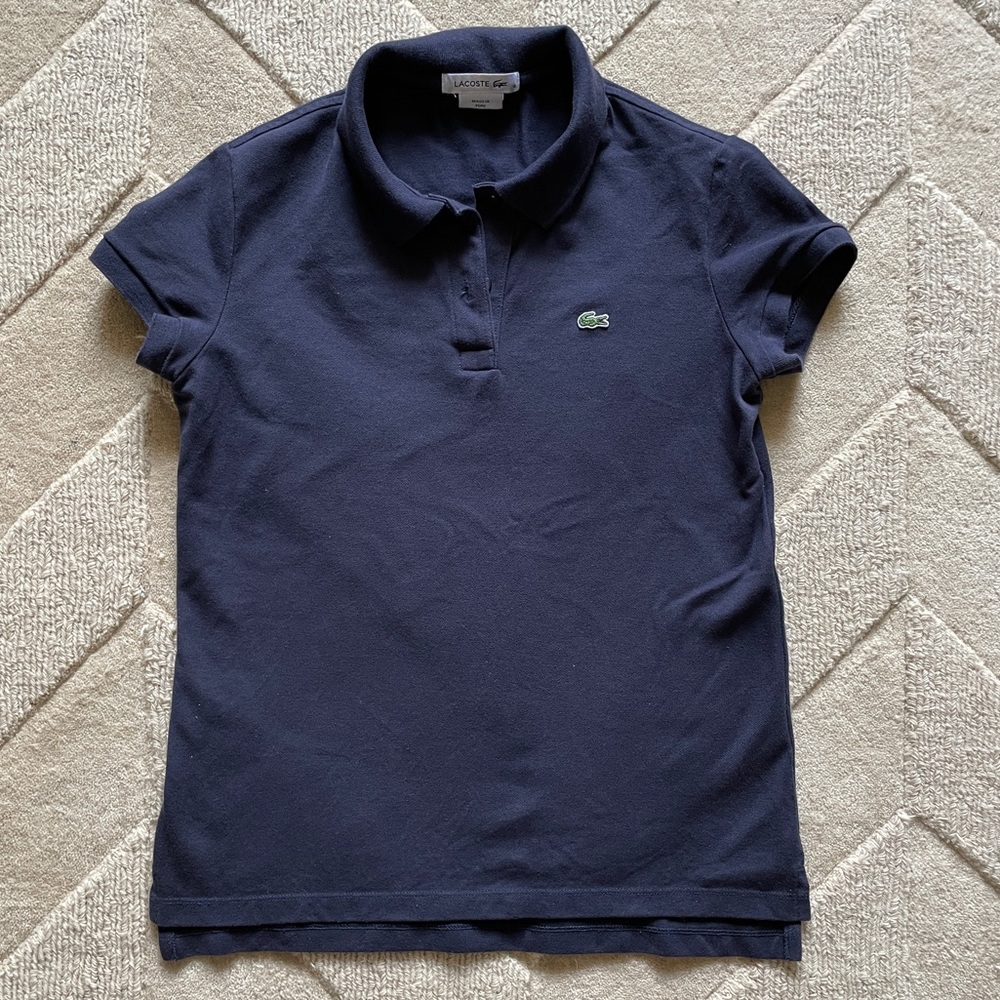 Lacoste navy polo size 38/M